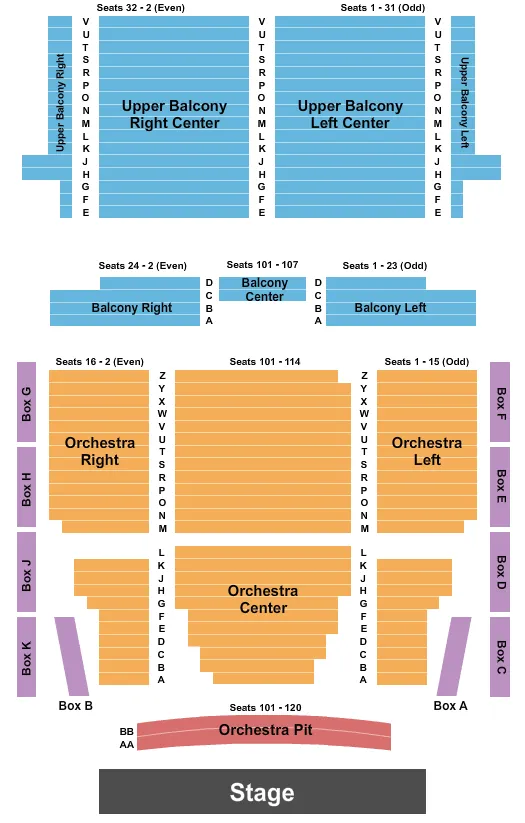 LINCOLN THEATRE DC ENDSTAGE PIT Seating Map Seating Chart