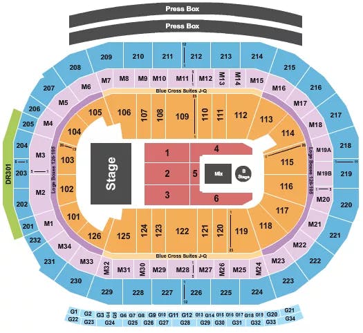  CHRIS BROWN Seating Map Seating Chart