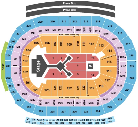  DUDE PERFECT Seating Map Seating Chart