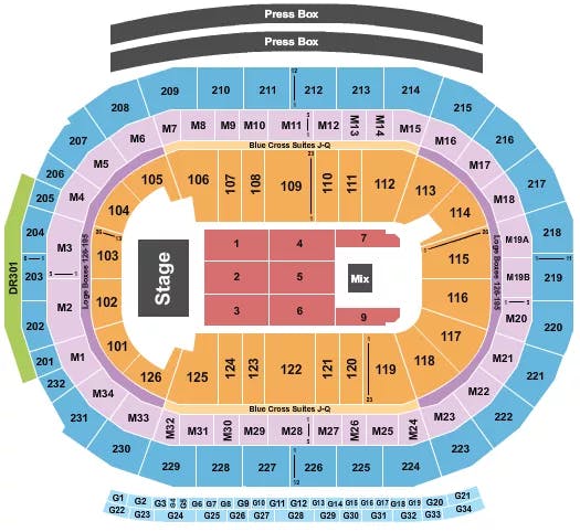  ENDSTAGE 5 Seating Map Seating Chart