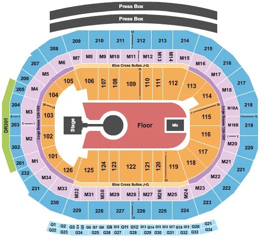  KID CUDI Seating Map Seating Chart