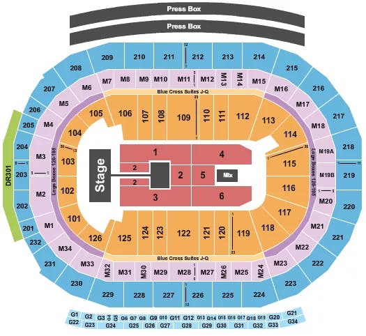  KIRK FRANKLIN Seating Map Seating Chart