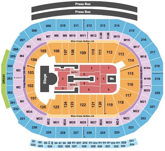  MADONNA Seating Map Seating Chart