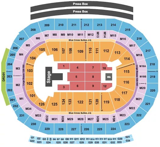  MAVERICK CITY MUSIC Seating Map Seating Chart