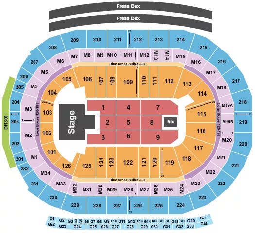  MELANIE MARTINEZ Seating Map Seating Chart