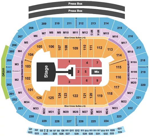  PINK Seating Map Seating Chart