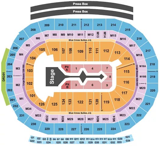  SHAKIRA Seating Map Seating Chart