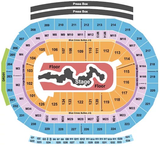  TRAVIS SCOTT Seating Map Seating Chart