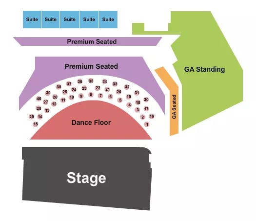  END STAGE DANCE FLOOR Seating Map Seating Chart