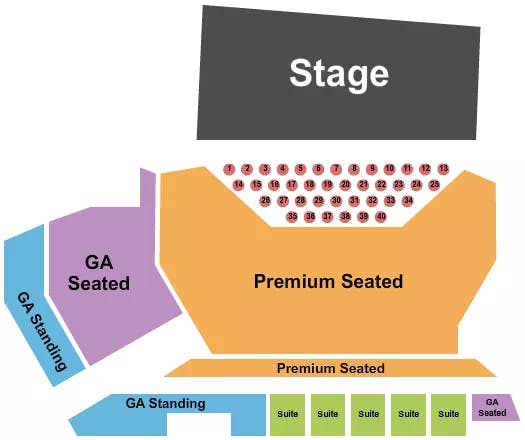  GA PREMIUM TABLES 2 Seating Map Seating Chart