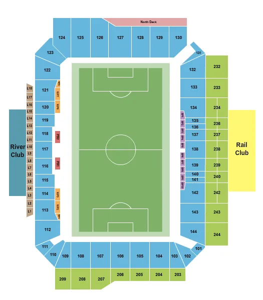 LOWERCOM FIELD SOCCER 2 Seating Map Seating Chart