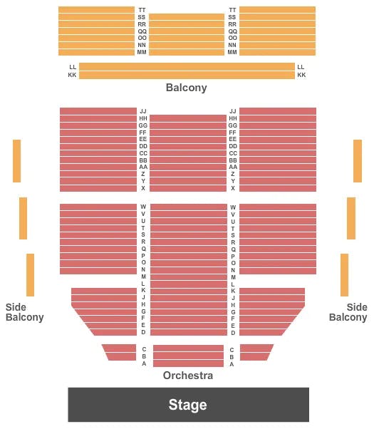  END STAGE Seating Map Seating Chart