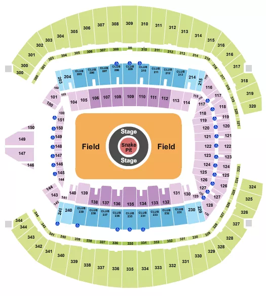  METALLICA Seating Map Seating Chart