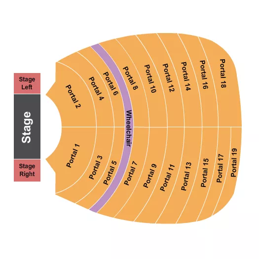 LYELL B CLAY CONCERT THEATRE WVU ENDSTAGE STAGE LEFT RIGHT Seating Map Seating Chart