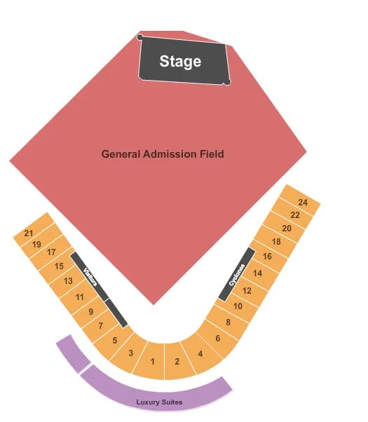  CONCERT GA Seating Map Seating Chart