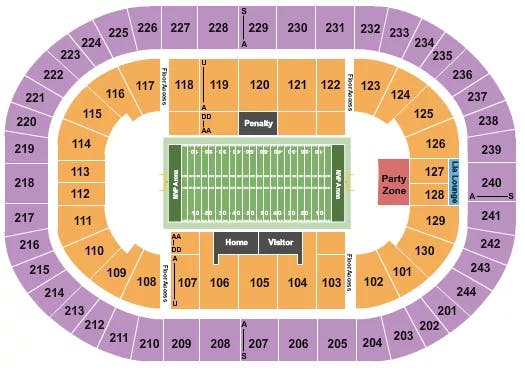  FOOTBALL 2 Seating Map Seating Chart