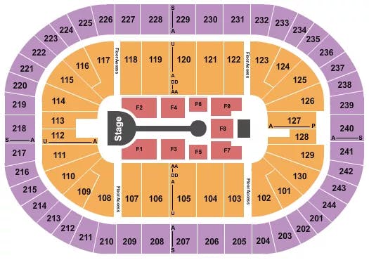  LAUREN DAIGLE Seating Map Seating Chart