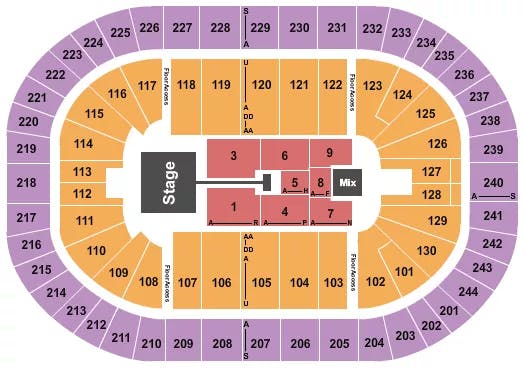  MERCYME Seating Map Seating Chart