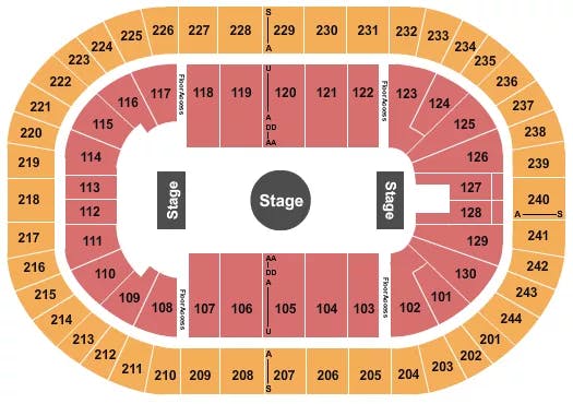  RINGLING BROS CIRCUS Seating Map Seating Chart