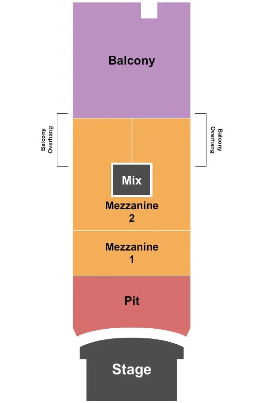 MADISON THEATER COVINGTON END STAGE GA Seating Map Seating Chart