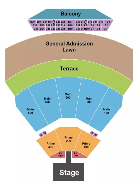  CAGE THE ELEPHANT Seating Map Seating Chart