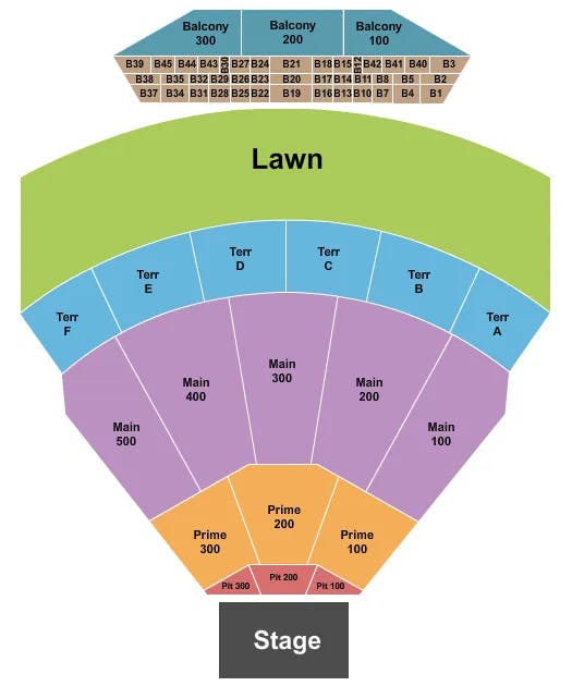  END STAGE Seating Map Seating Chart