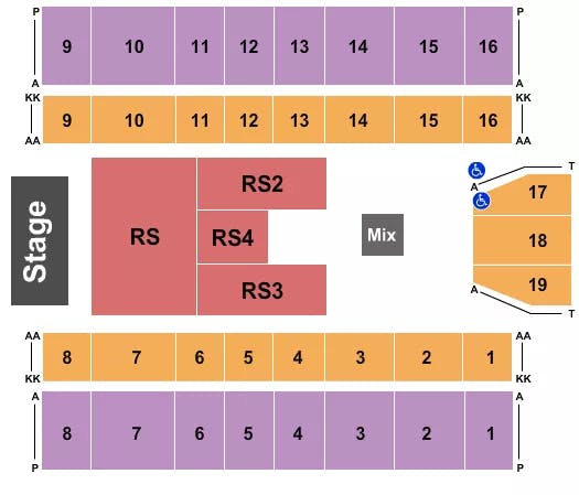  ENDSTAGE 4 RS RS3 Seating Map Seating Chart