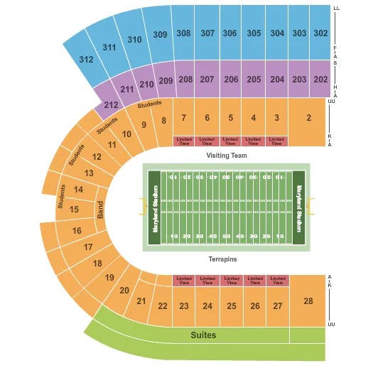  FOOTBALL Seating Map Seating Chart