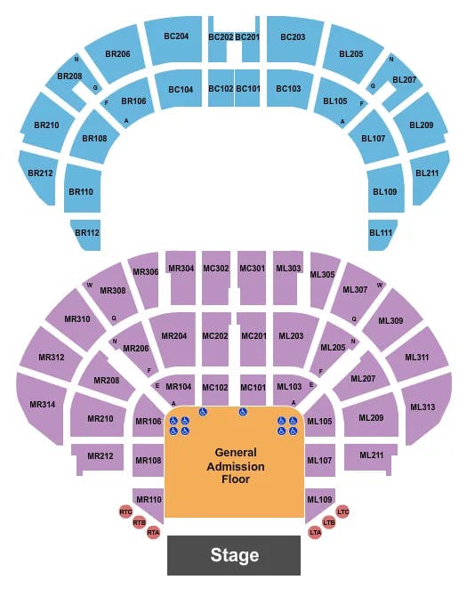  ENDSTAGE GA FLOOR 2 Seating Map Seating Chart