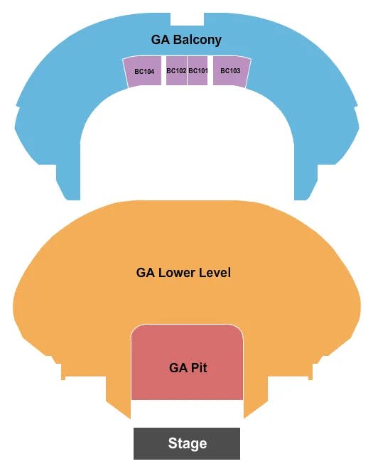  GA PIT LOWER RSV UPPER Seating Map Seating Chart