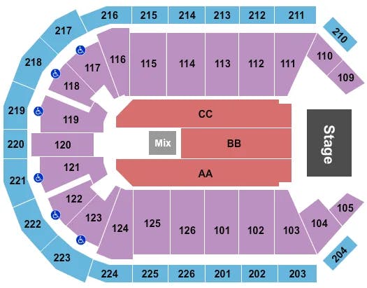  ENDSTAGE 2 Seating Map Seating Chart