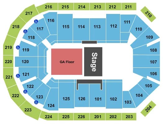  HALF HOUSE GA FLOOR Seating Map Seating Chart