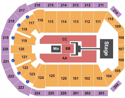  TOBYMAC Seating Map Seating Chart