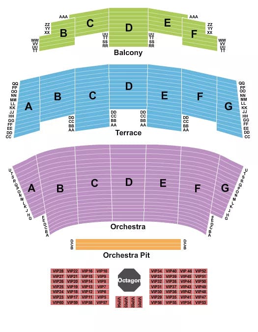  MMA Seating Map Seating Chart