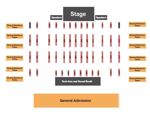  ENDSTAGE TABLES GA Seating Map Seating Chart