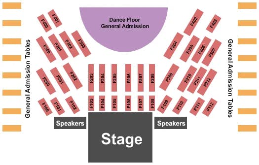  END STAGE Seating Map Seating Chart