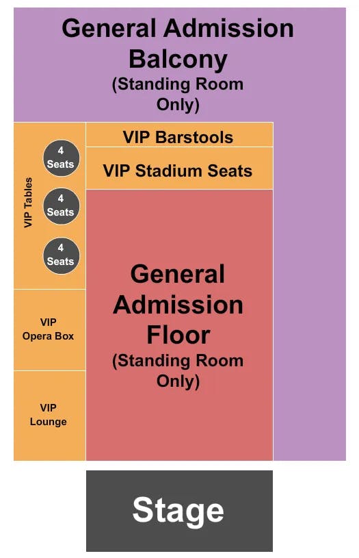  END STAGE Seating Map Seating Chart