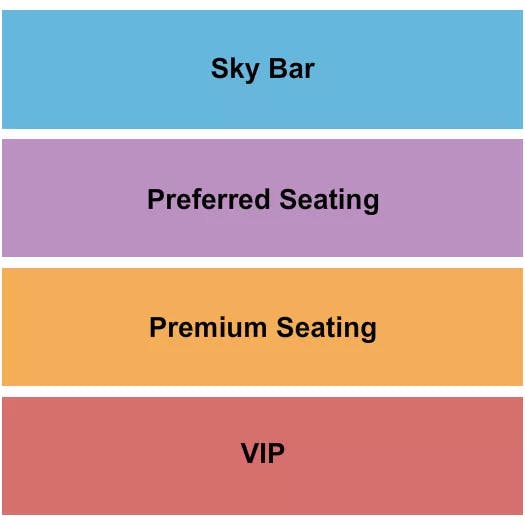 MESA THEATER CLUB VIP PREMIUM PREFERRED SKYBAR Seating Map Seating Chart