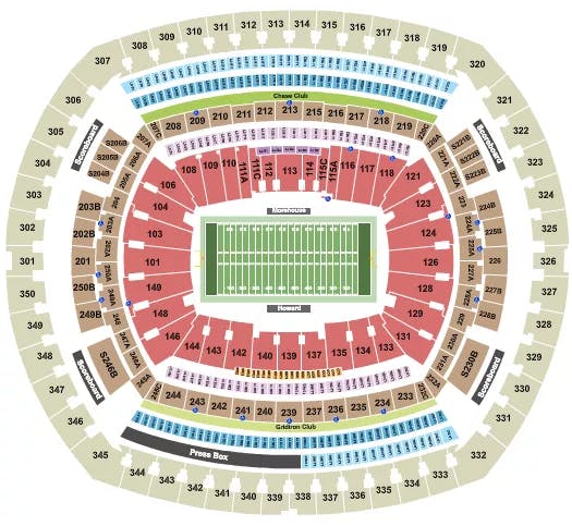  FOOTBALL HBCU Seating Map Seating Chart