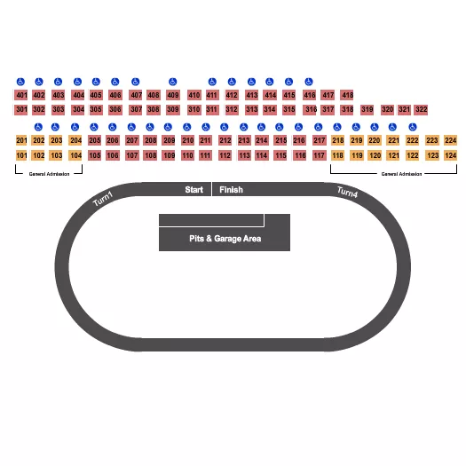  RACING GA 2 Seating Map Seating Chart