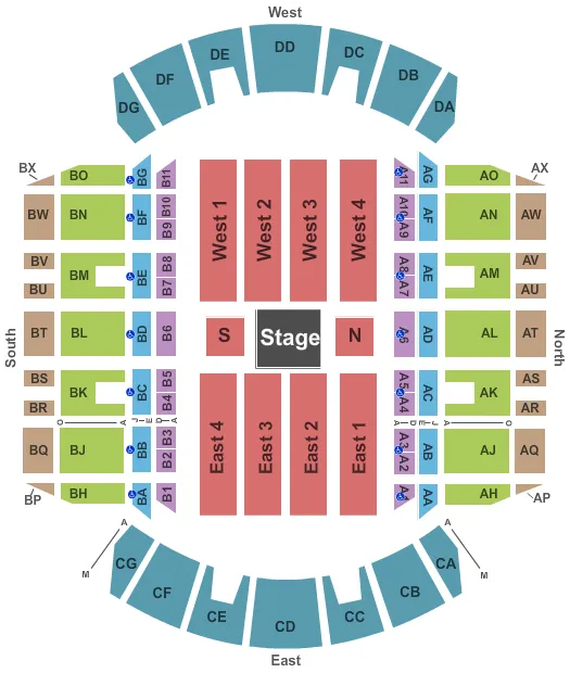  CENTER STAGE Seating Map Seating Chart