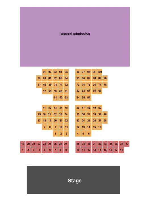  ENDSTAGE PODS Seating Map Seating Chart