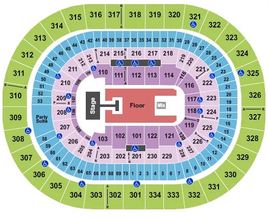  DEPECHE MODE 2 Seating Map Seating Chart