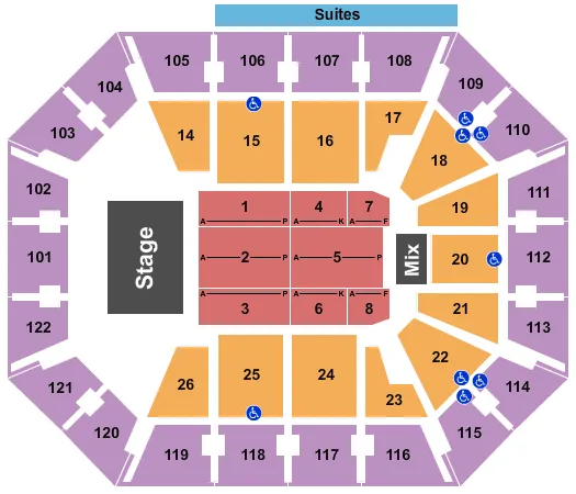 MOHEGAN SUN ARENA CT LIONEL RICHIE Seating Map Seating Chart