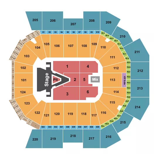  AEROSMITH Seating Map Seating Chart