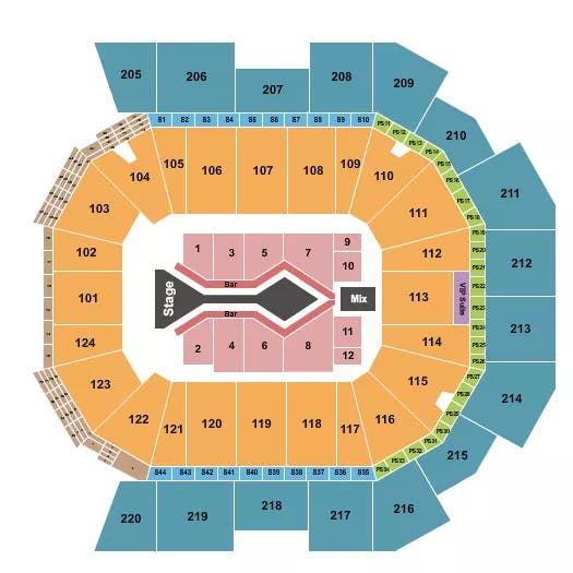  BLAKE SHELTON Seating Map Seating Chart