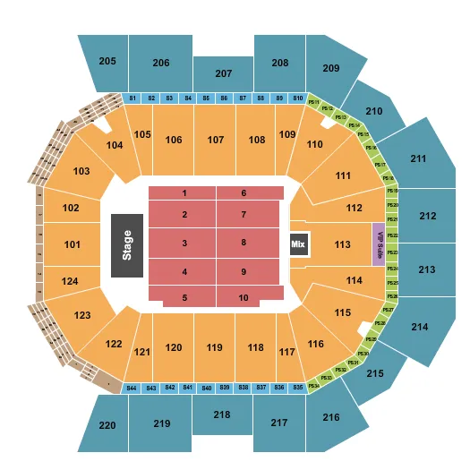  ENDSTAGE 2 Seating Map Seating Chart