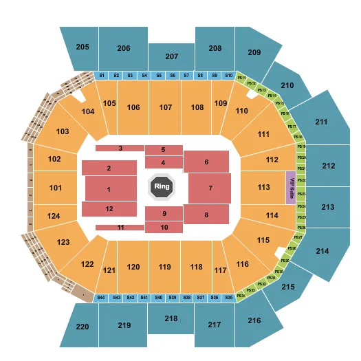  MMA Seating Map Seating Chart