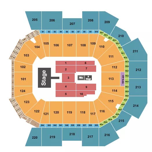  NIALL HORAN Seating Map Seating Chart