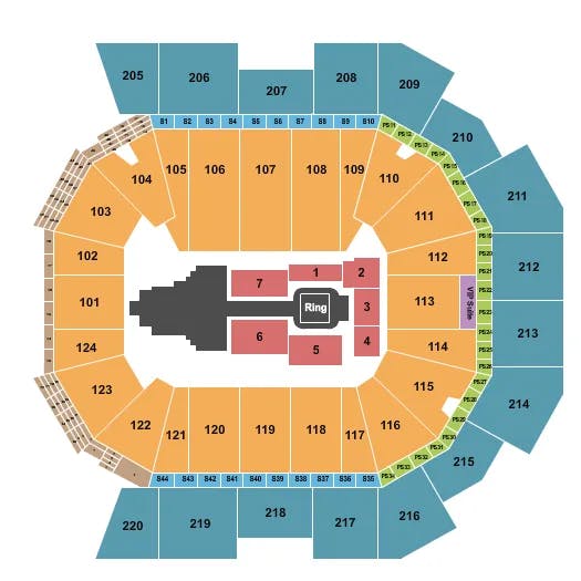  WWE Seating Map Seating Chart